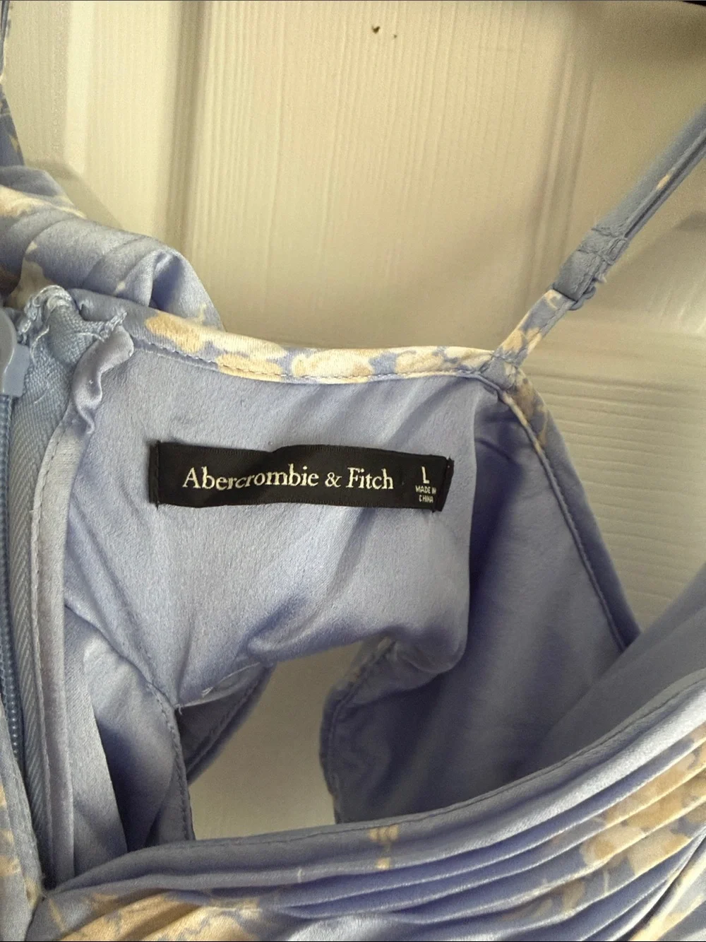 Abercrombie & Fitch Light Lavender Floral Cutout Maxi Dress